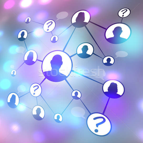 Social Media Friends Diagram Stock photo © ArenaCreative