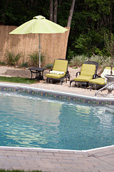 Sol piscine détail vue luxueux patio Photo stock © ArenaCreative