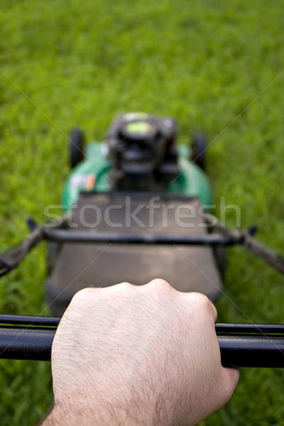 Pushing the Lawn Mower Stock photo © ArenaCreative
