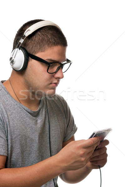 Guy Listening to Music Stock photo © ArenaCreative