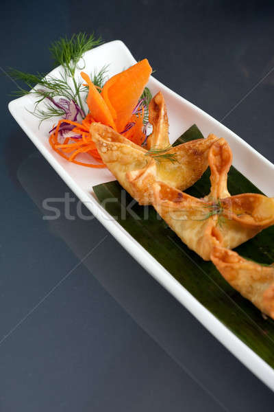 Asian Style Crab Rangoons Stock photo © ArenaCreative