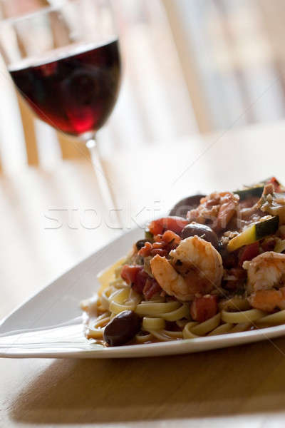 Shrimp Pasta Dish Stock photo © ArenaCreative