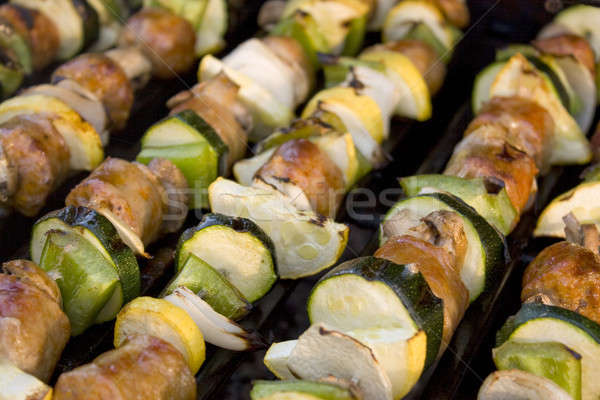 Stock photo: Shish Kebabs on the Grill