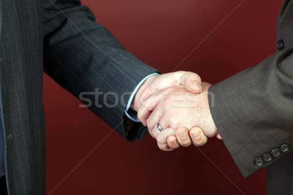 Iş resimli el sıkışma iki adam Stok fotoğraf © arenacreative
