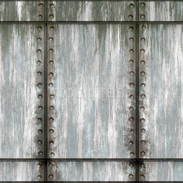 Grünen Metall getragen Metall Textur Fliesen Stock foto © ArenaCreative