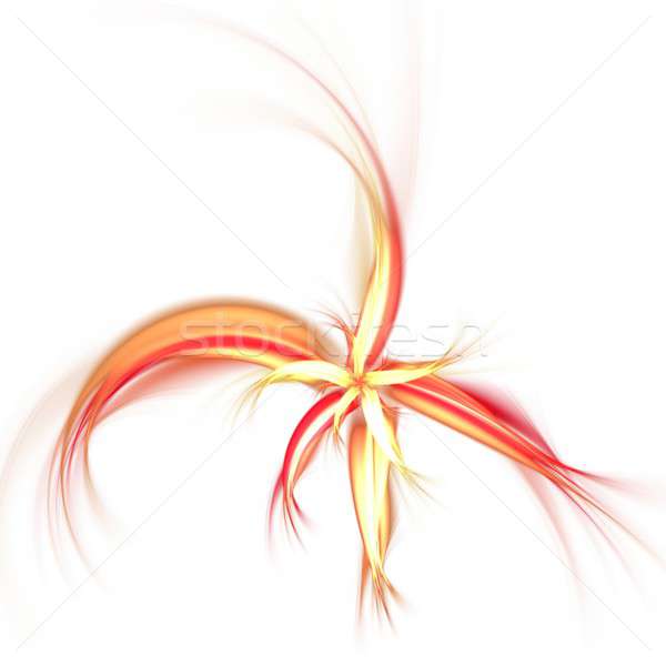 Orange abstrakten Funke Blume Illustration isoliert Stock foto © ArenaCreative
