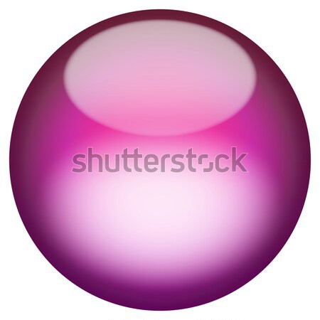 Vitreux 3D bouton sphère isolé blanche Photo stock © ArenaCreative