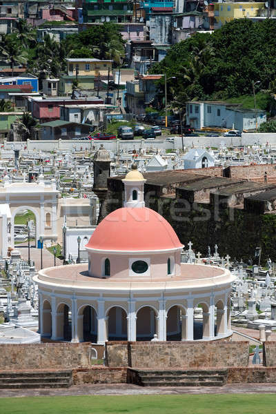 San Juan Friedhof äußere Wände Festung Stock foto © ArenaCreative