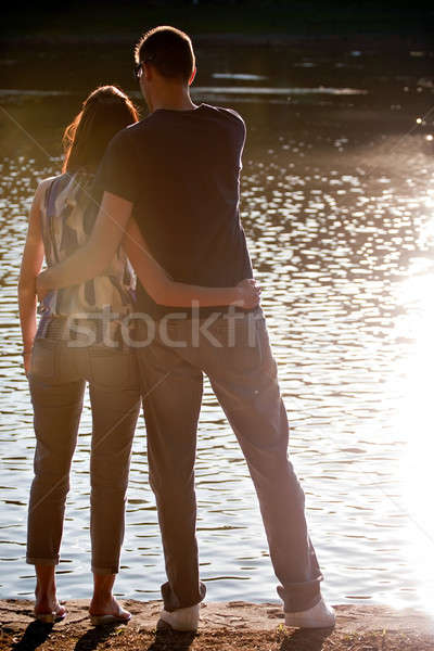 Outdoor Couple Silhouette Stock photo © ArenaCreative