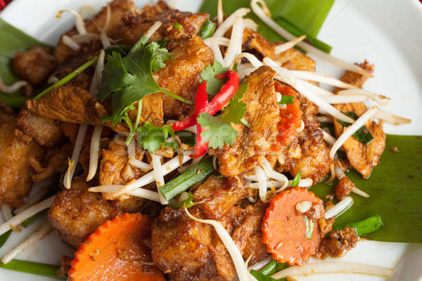 Ridiche tort thai alimentare fel de mâncare tailandez stil Imagine de stoc © arenacreative