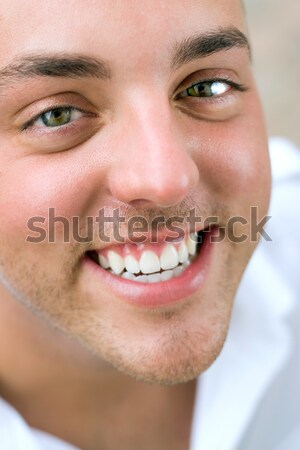 Szczęśliwy uśmiechnięty człowiek biznesu okulary Zdjęcia stock © ArenaCreative
