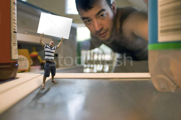 Little Man Inside the Fridge Stock photo © ArenaCreative