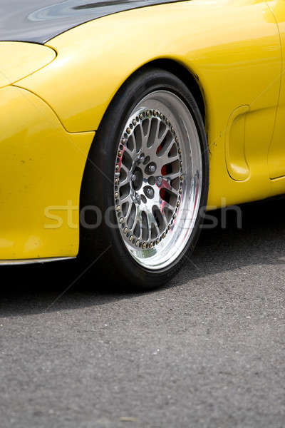Versenyzés közelkép vám modern sportautó autó Stock fotó © ArenaCreative