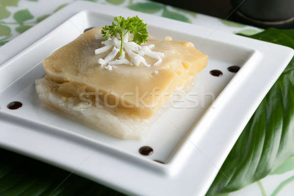 Tailandés natillas arroz placa Asia postre Foto stock © arenacreative
