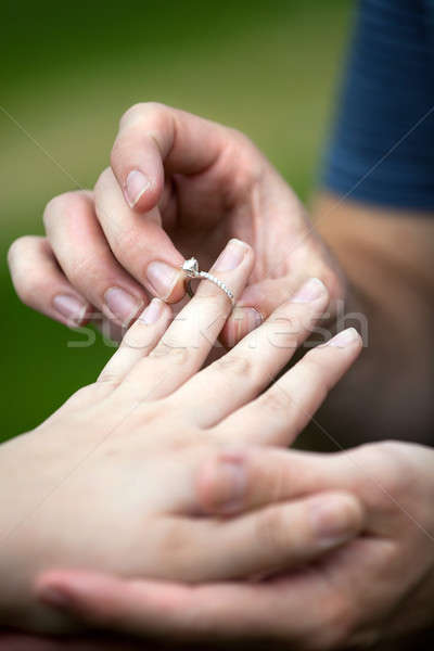 Stock photo: Diamond Engagement Ring