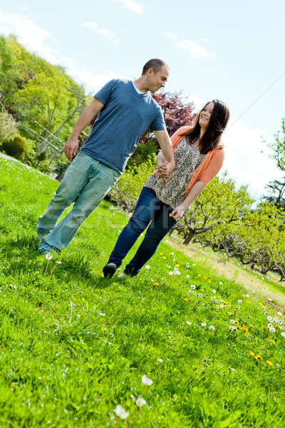 Couple Walking During Spring Stock photo © ArenaCreative