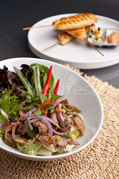 Num Tok Thai Steak Beef Salad Stock photo © ArenaCreative