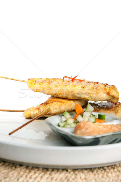 Chicken Satay Thai Appetizer Stock photo © arenacreative