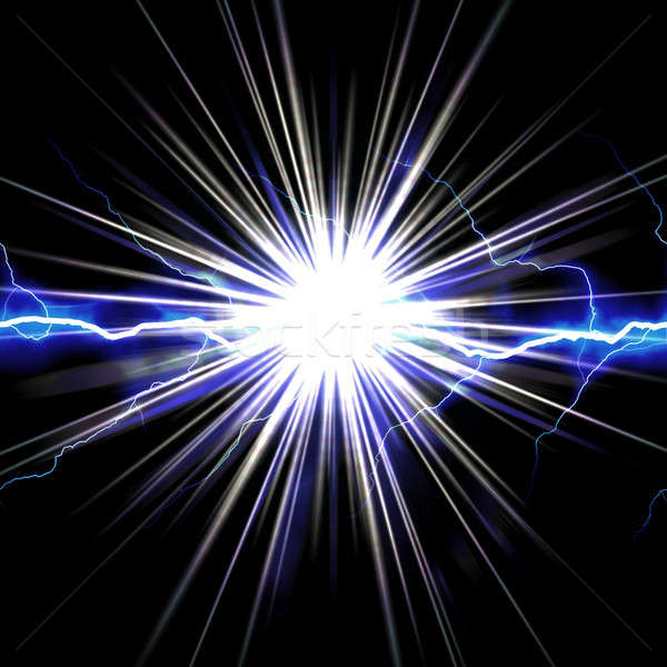 Bliksem heldere elektriciteit star Stockfoto © ArenaCreative