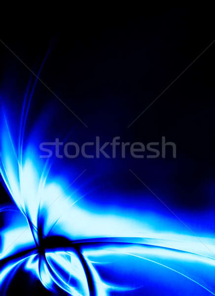 Stok fotoğraf: Mavi · fraktal · düzen · soyut · geri · enerji