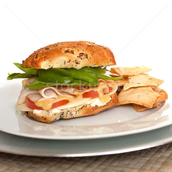 Deli Style Turkey Sandwich Stock photo © ArenaCreative