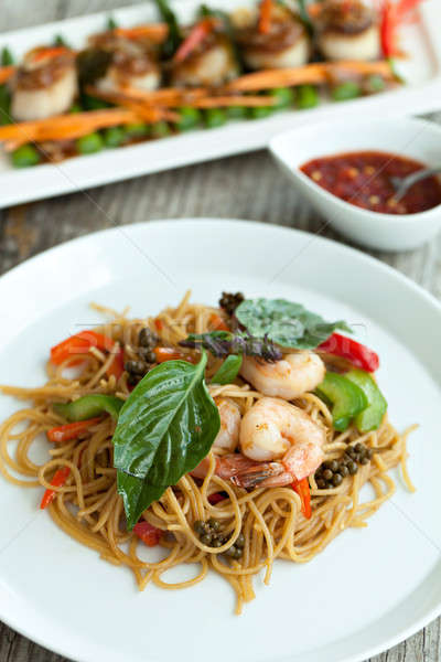 Thai Shrimp with Noodles Meal Stock photo © arenacreative