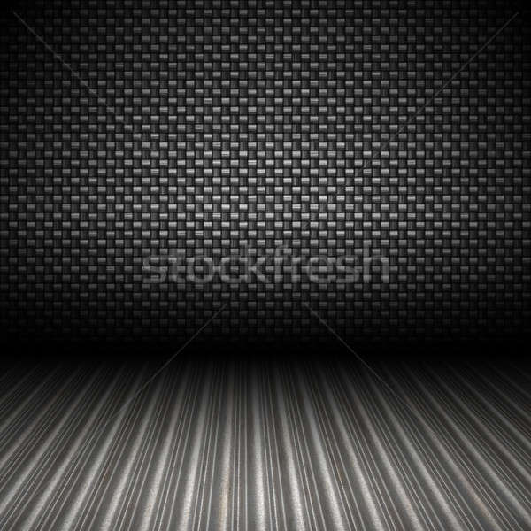 Fibra de carbono metal fundo realista 3D Foto stock © ArenaCreative
