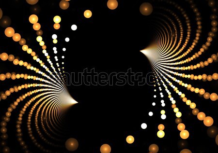 Stock photo: Golden Fractal Dots