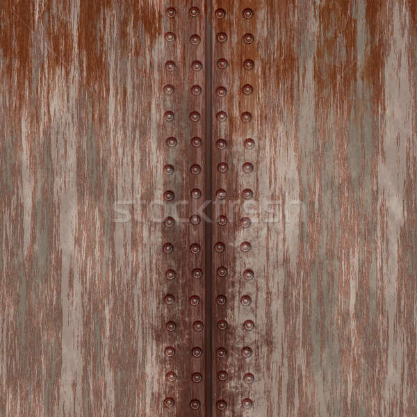 Wyblakły stali metal tablicy płytek Zdjęcia stock © ArenaCreative
