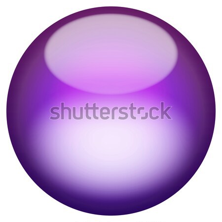 Foto stock: Vítreo · 3D · botão · esfera · isolado · branco