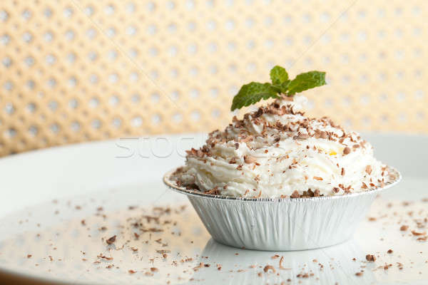 Banaan karamel gebak beker dessert vers Stockfoto © arenacreative