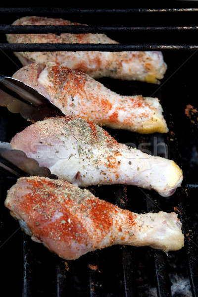 Chicken Drumsticks on the Grill Stock photo © ArenaCreative