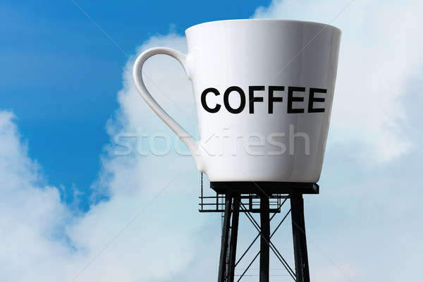 Gigantic Coffee Cup Tower Stock photo © ArenaCreative