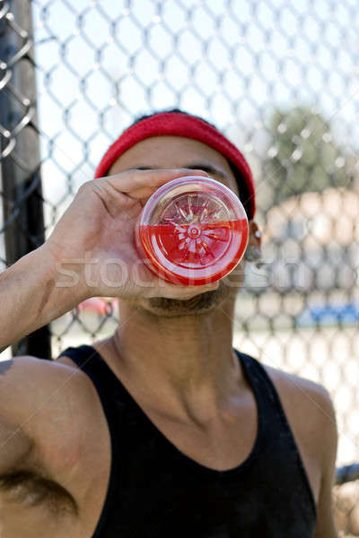 Athlete Drinking Juice Stock photo © ArenaCreative