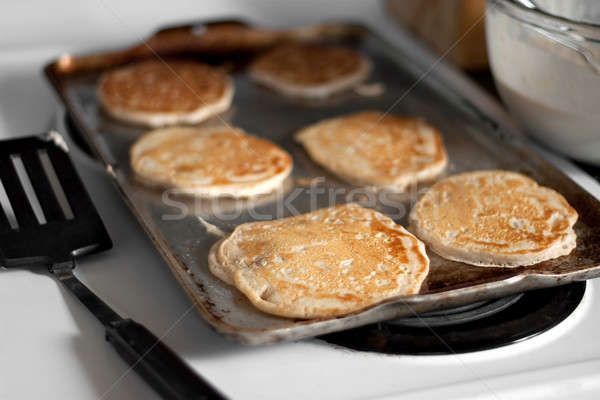 Apple Pancakes Cooking Stock photo © ArenaCreative