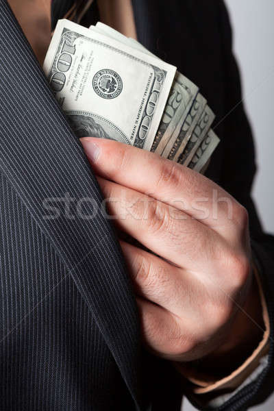 Schaduwrijk business deal hand verbergen Stockfoto © ArenaCreative