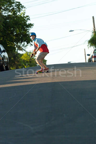 Longboarder Teen Skating Stock photo © arenacreative