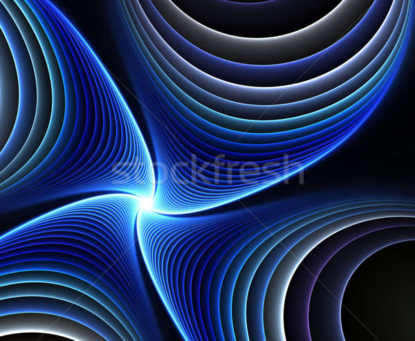 Azul fractal plasma vórtice abstrato ondas Foto stock © ArenaCreative