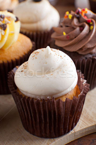 Pretty Gourmet Cupcakes Iced Stock photo © ArenaCreative