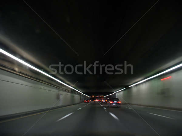 Tunnel Nacht nach unten Autobahn Zeit Stock foto © ArenaCreative