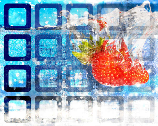 Stock photo: Strawberry Splash