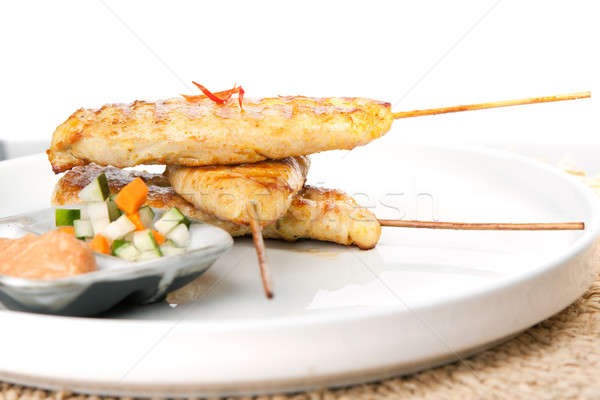 Chicken Satay Thai Skewers Stock photo © arenacreative