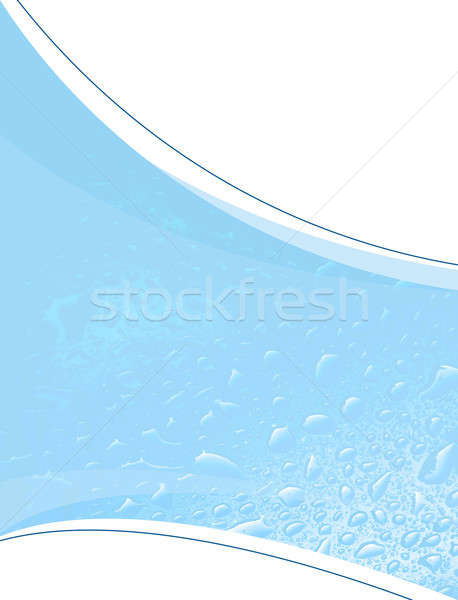 Blue Water Droplets Layout Stock photo © ArenaCreative