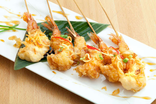 Thai Tempura Shrimp Skewers Stock photo © arenacreative