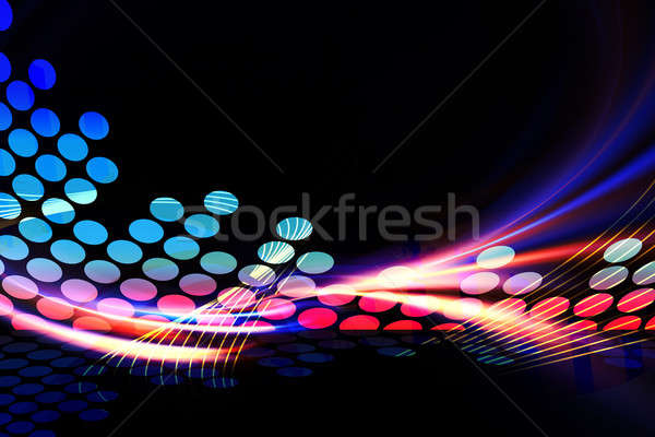 Stock foto: Digitalen · Audio · Equalizer · glühend · Grafik · Illustration