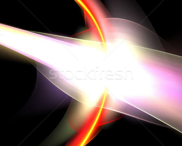 Stock photo: Red Flowing Swoosh Layout