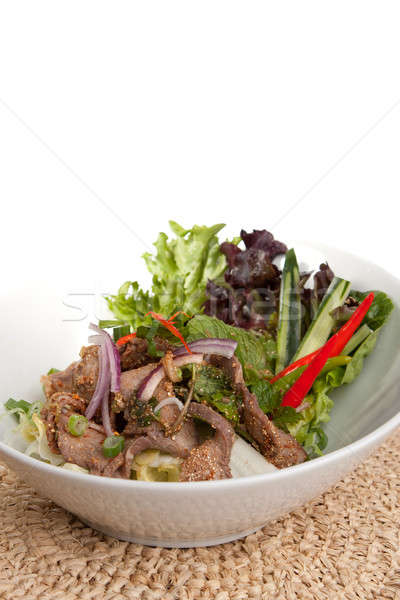 Zdjęcia stock: Tajska · stek · wołowiny · Sałatka · asian · stylu