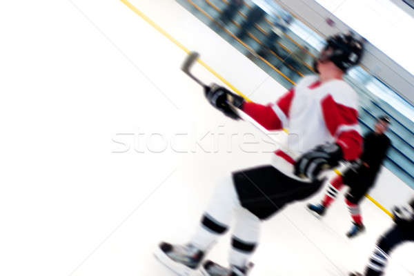 [[stock_photo]]: Hockey · joueurs · rapide · pause · résumé