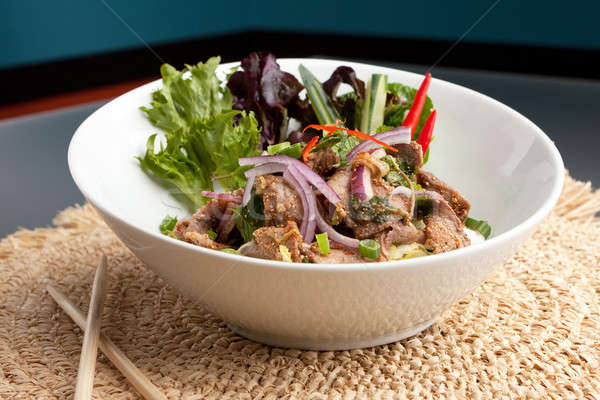 Stockfoto: Thai · biefstuk · rundvlees · salade · asian · stijl