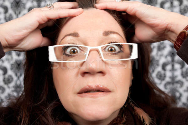 Scared and Startled Woman Close Up Stock photo © ArenaCreative